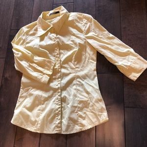 Vera mods 3/4 sleeve yellow blouse